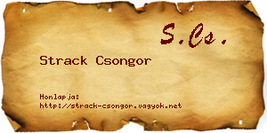 Strack Csongor névjegykártya